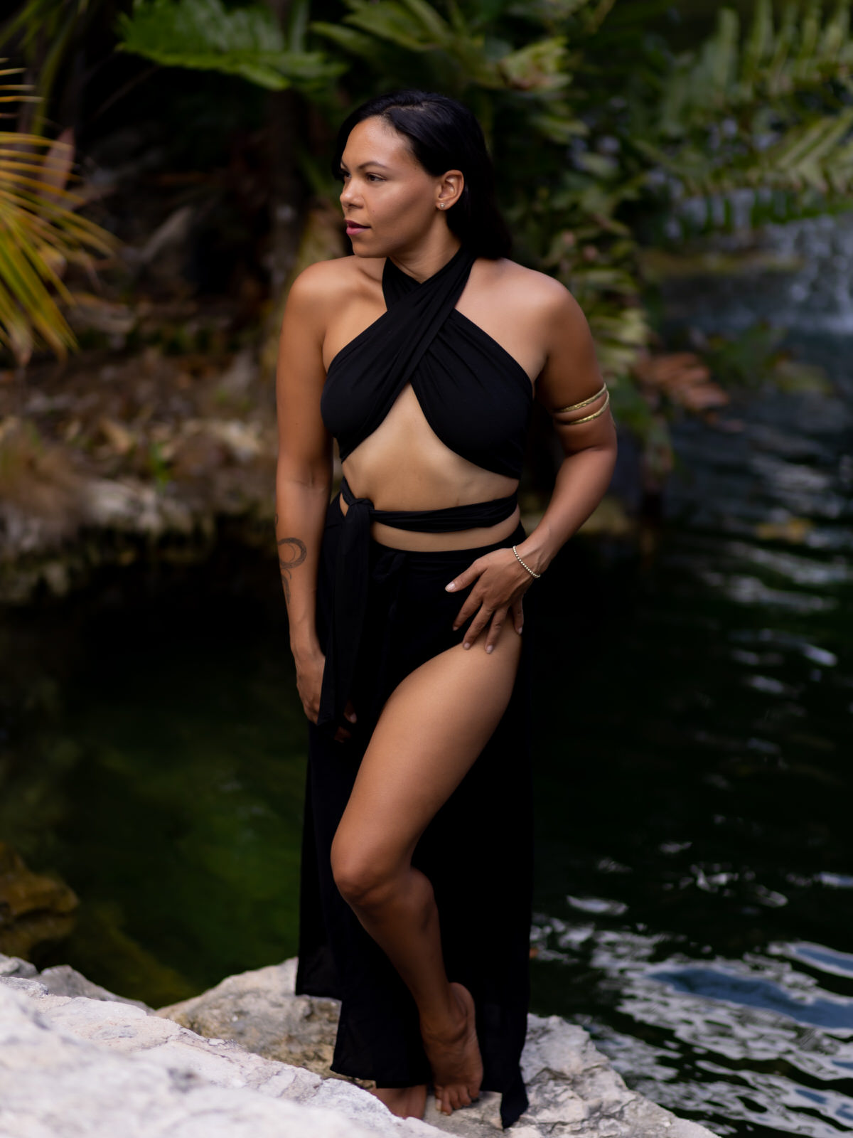Brand photography in cenotes and jungle Riviera Maya